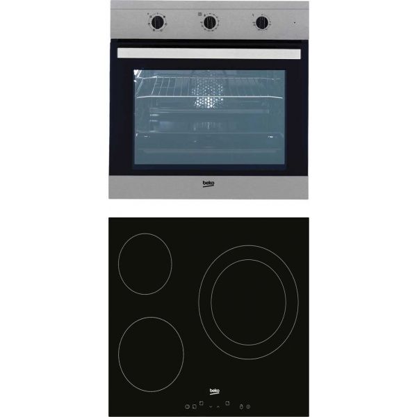 Pack Forno + Placa Encastre Beko BSE 22120 X (BIE 22101 X + HIC 63401 T)