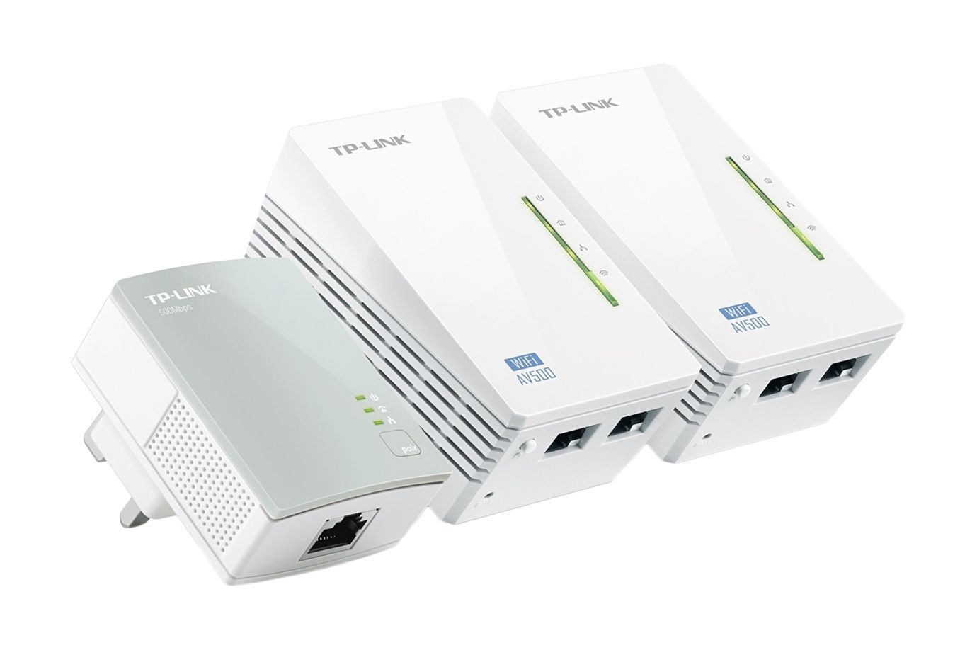 Kit 3 Adap PowerLine TP Link 500Mbps C Wir N 300Mbps TL WPA4